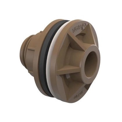 Adaptador Soldavel com Flange Anel para Caixa DAgua 50mm Marrom