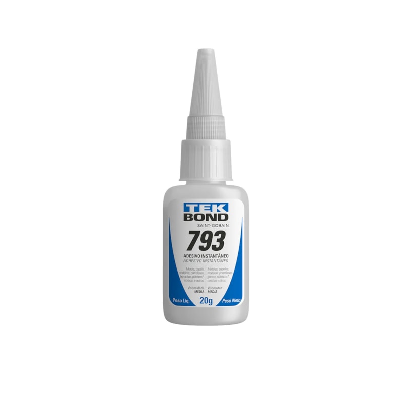 Adesivo Instantaneo Tekbond 793 20g Bico Antientupimento