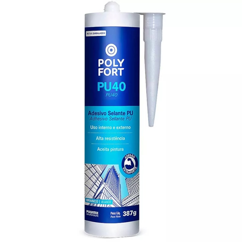 Adesivo Polyfort Pu40 387g Branco