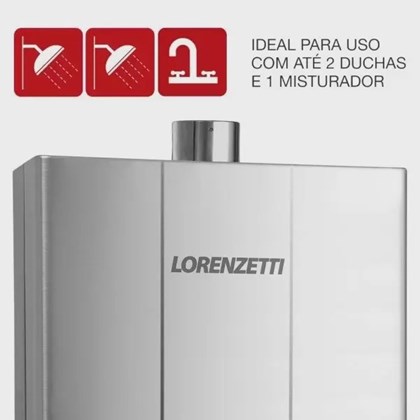 Aquecedor a Gas LZ 2000DE-I GLP 20Litros Inox Lorenzetti