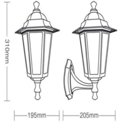 Arandela Taschibra Para Parede Tlf 26 Aluminio E27 Bc