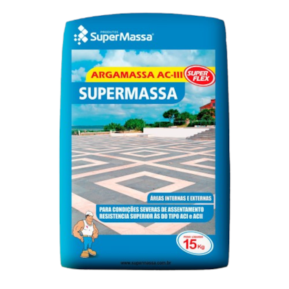 Argamassa Supermassa Ac-3 Flexivel 15kg Cinza Sm0460