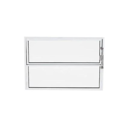 Basculante  2 Folhas De Vidro Liso 50x50 Cm Aluminio Branco Quality