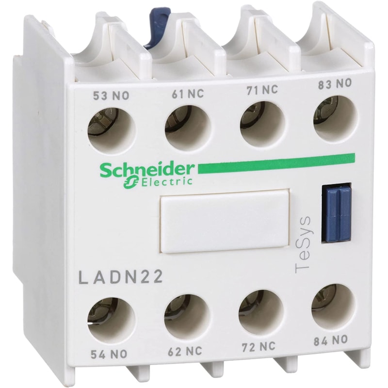 Bloco De Contato Schneider LADN22 Frontal 2NA+2NF Contator