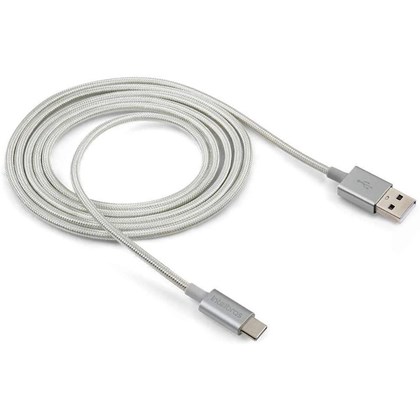 Cabo USB-C em nylon 1,5 m EUAC 15NB Branco Intelbras