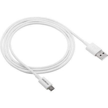 Cabo USB-Micro USB 1,2m PVC branco Intelbras EUAB 12PB