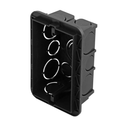Caixa Pial 4x2 Retangular Preta