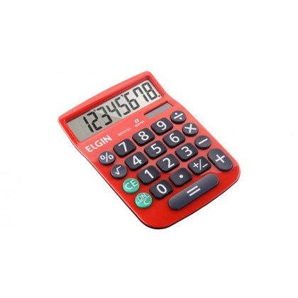 Calculadora Mesa 8 Digitos Elgin Vermelho Mv 4131