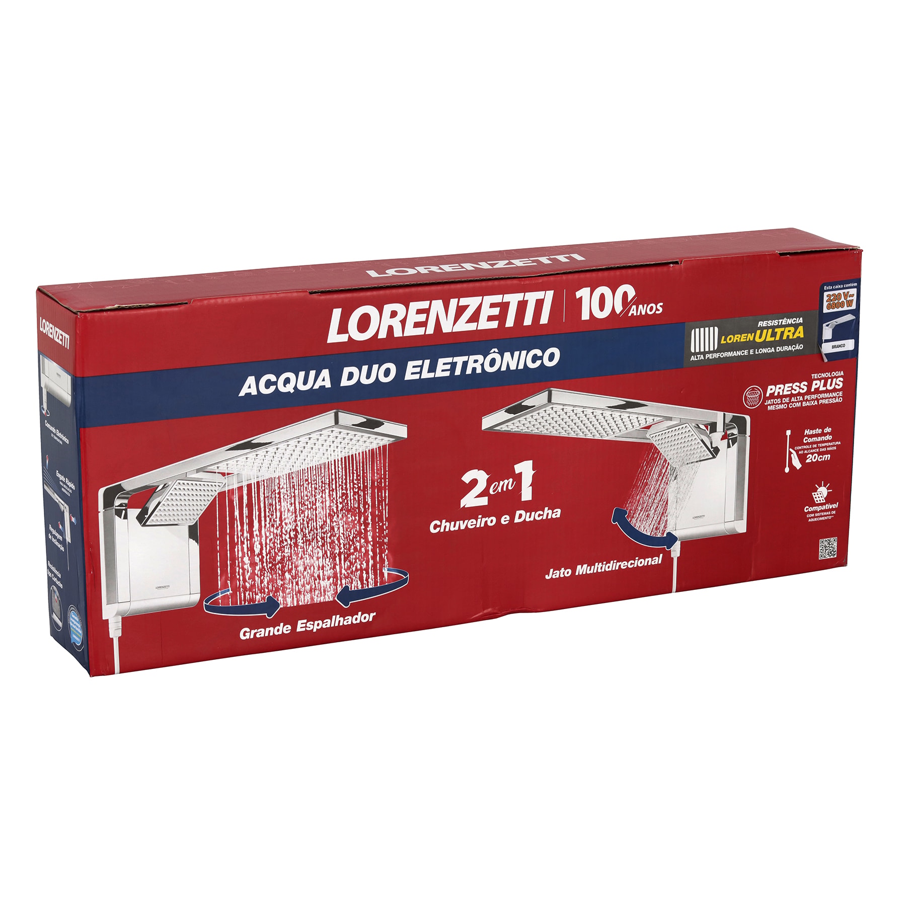Centro Elétrico | Chuveiro Acqua Duo Branco 6800w 220v Lorenzetti