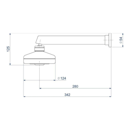 Chuveiro C/Tubo Parede De Acqua Plus Cromado-Nbr 15206-Temp.Max.70c 1990.C.Ct