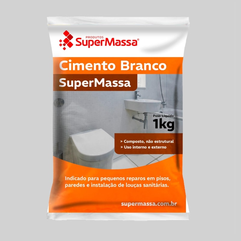 Cimento  Branco Composto Supermassa 1Kg