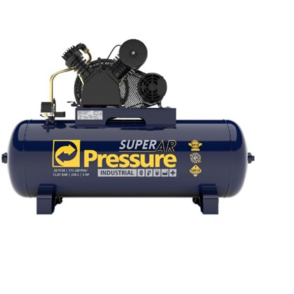 	Compressor Pressure Super Ar 40 425 Litros 175 Libras 10 cv Trifásico IP55	