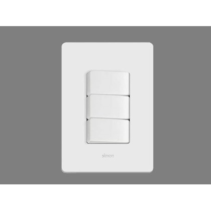 Conjunto 3 Interruptores Simples 10A 250V Branco 20937-30 S20-Simon