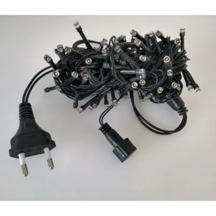 Cordao 100 Leds Color Fixo Fio Verde Tom M/F 10m 89017