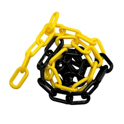 Corrente Plastica 8mm Preto E Amarelo 553758 Carbografite-Metro