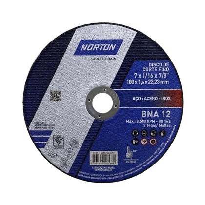 Disco Corte Norton T41 180x1,6x22,23 Norton Azul Bna12