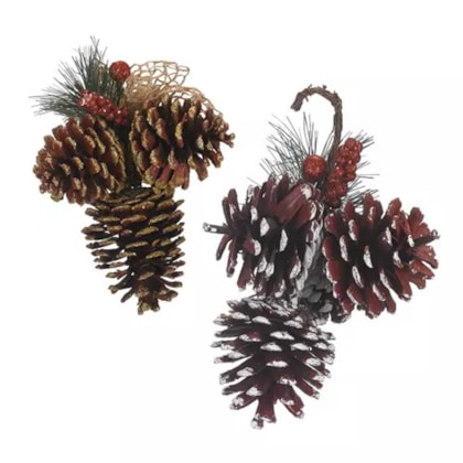 Enfeite Pinha C/3pcs