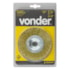 Escova Circular Ondulada 4x1/2 Furo 1/2 Aco Carbono Latonado 4500rpm-Peca-Vonder