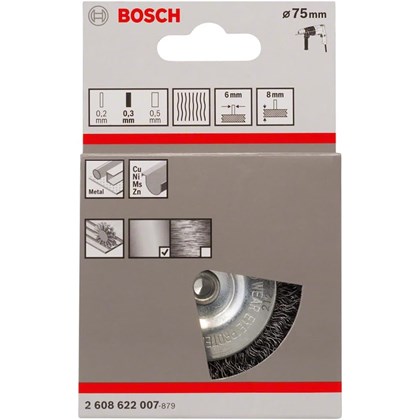Escova De Aco Bosch 75x0 3mm