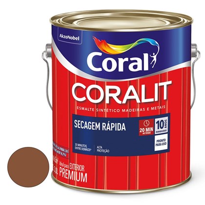 Esmalte Coralit Seca Rapida 3.0l Br Marron Conhaque