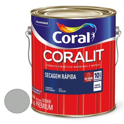 Esmalte Coralit Seca Rapida 3.0lbr Platina