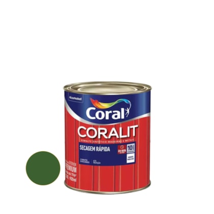 Esmalte Coralit Seca Rapida Br 750ml Verde Folha