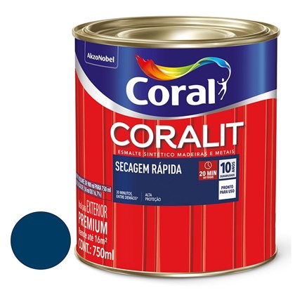 Esmalte Coralit Seca Rapida Br Azul 750ml Del Rey