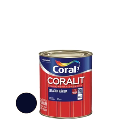 Esmalte Coralit Seca Rapida Br Azul 750ml Del Rey