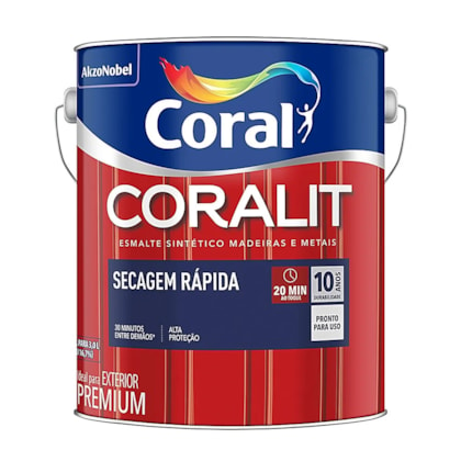 Esmalte Coralit Secagem Rapida Acetinado 3L Branco