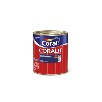 Esmalte Coralit Secagem Rapida Brilhante 0,750ML Cinza Medio