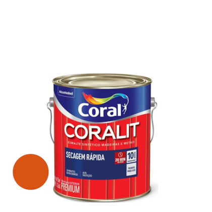 Esmalte Coralit Secagem Rapida Brilhante 0,750ML Laranja