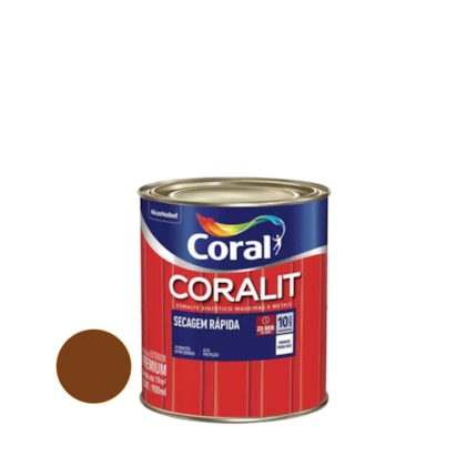 Esmalte Coralit Secagem Rapida Brilhante 0,750ML Marrom Conhaque