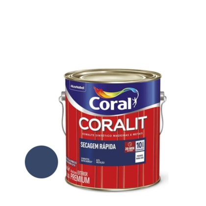 Esmalte Coralit Secagem Rapida Brilhante 3L Azul Marinho