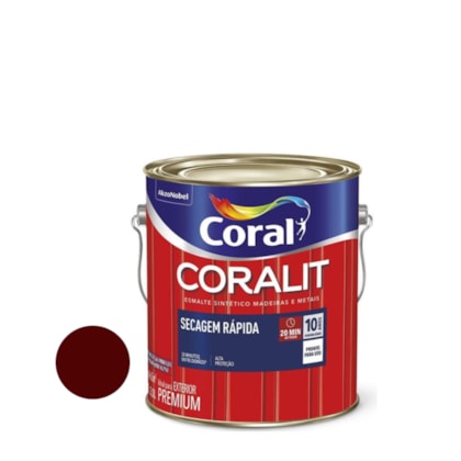 Esmalte Coralit Secagem Rapida Brilhante 3L Tabaco