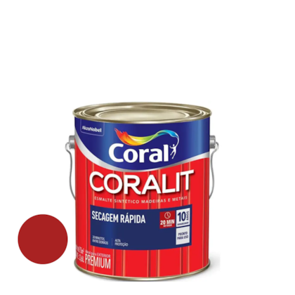 Esmalte Coralit Secagem Rapida Brilhante 3L Vermelho Goya