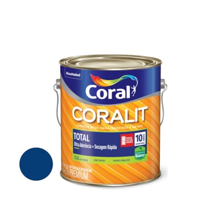 Esmalte Coralit Total 3,6 Litros Azul Rey