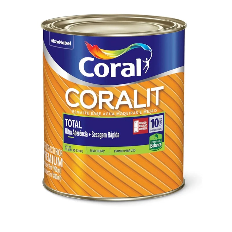 Esmalte Coralit Total 900ml Amarelo