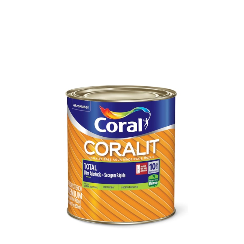 Esmalte Coralit Total 900ml Vermelho