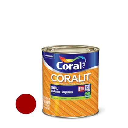 Esmalte Coralit Total 900ml Vermelho