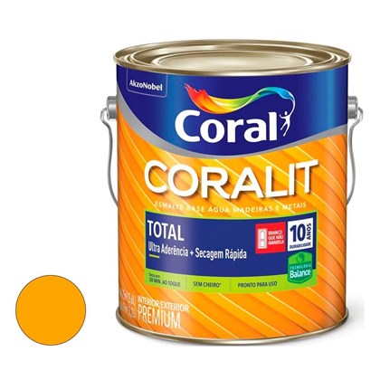 Esmalte Coralit Total Brilhante Amarelo 3,6l