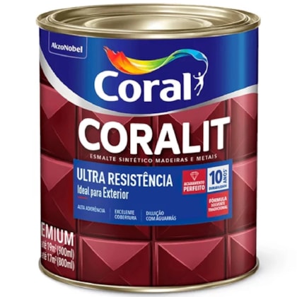 Esmalte Coralit Ultra Resistencia Acetinado Branco 900ml