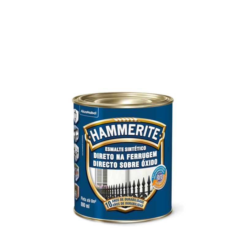 Esmalte Hammerite 800ml Prata