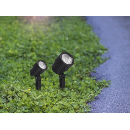 Espeto P/Jardim Taschibra Noir Led Mr11 3w Verde