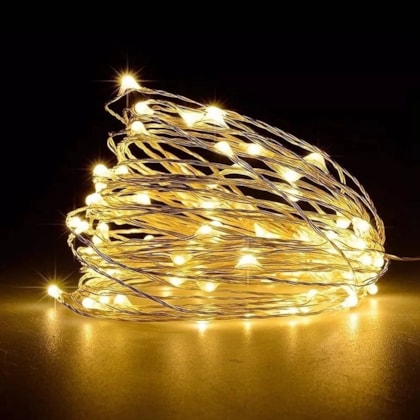 Fio De Fada Com 100 Leds Warm 8 Funcoes 19229