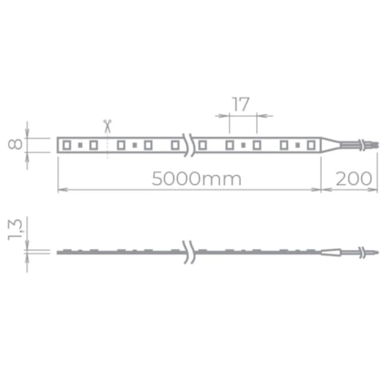 Fita de Led Stella Eco com 5 Metros  10w/M 12v Ip20 3000k Sth7814/30