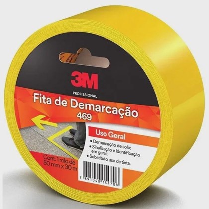 Fita Demarcacao De Solo 50mmx30m-3M-Amarelo