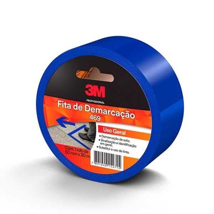 Fita Demarcacao De Solo 50mmx30m-3M-Azul