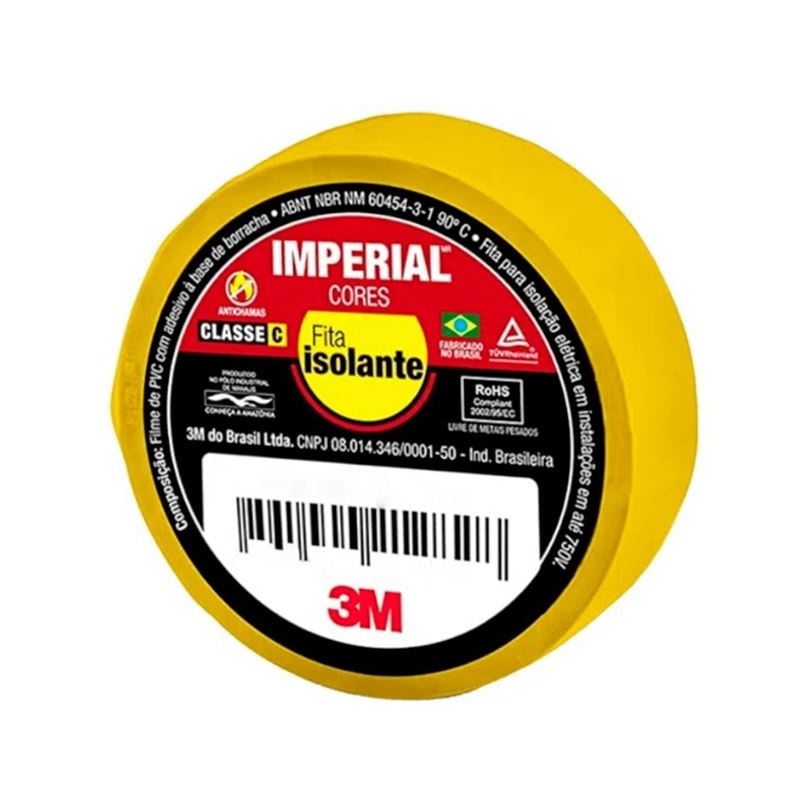 Fita Isolante Imperial 3M 18mmx20m Amarela