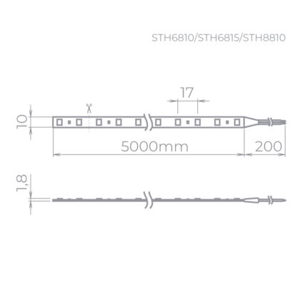 Fita Led Stella Evo 12w/M 12v Ip20 3000k Sth8810/30 3684