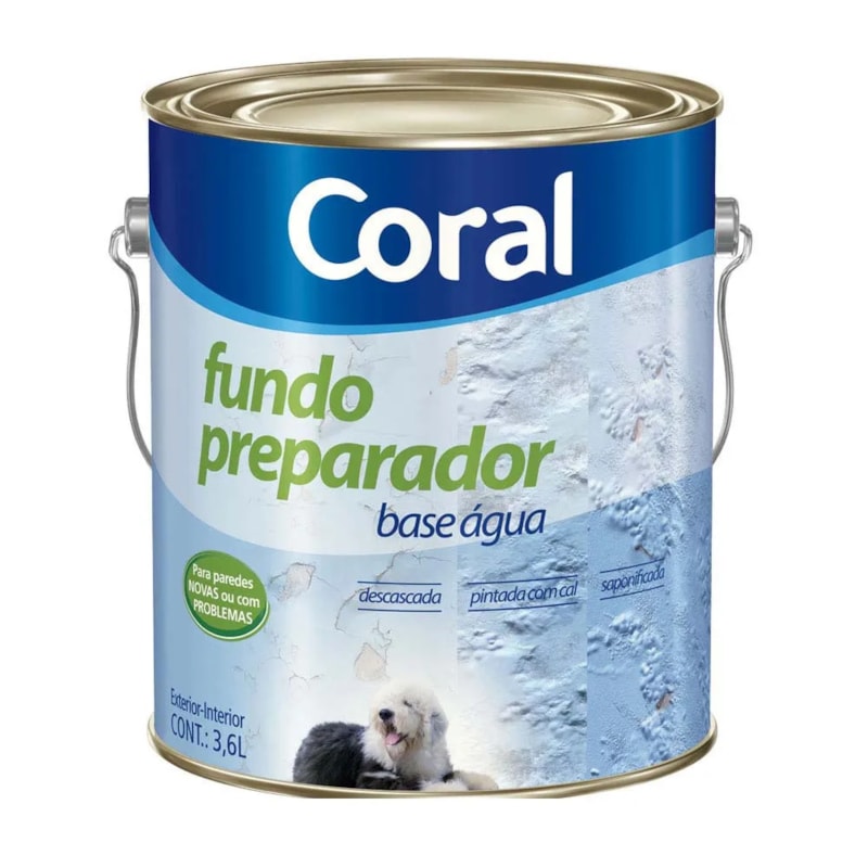 Fundo Preparador Coral 3,6l Base Agua Incolor